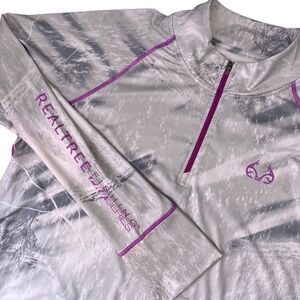 RealTree Fishing by Colosseum Womens‎ ProSeries 1/4 Quarter Zip L/S Shirt XXL